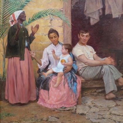 O quadro "A Redenção de Cam" do pintor espanhol Modesto Brocos é um registro do "embranquecimento" como solução de melhoria para o povo brasileiro