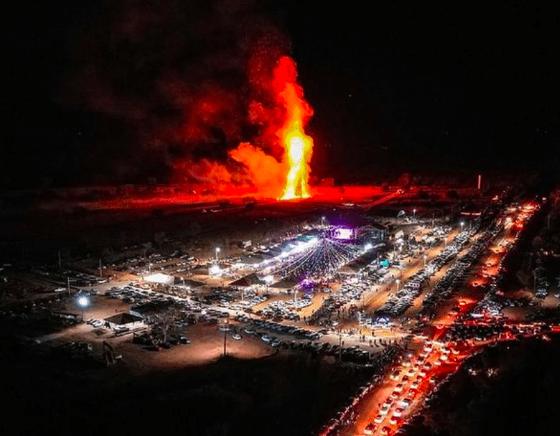 Recorde brasileiro de maior fogueira com 69 metros
