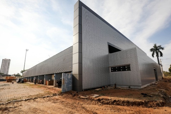 Obras do Palácio das Artes Marciais no Complexo Arena Pantanal