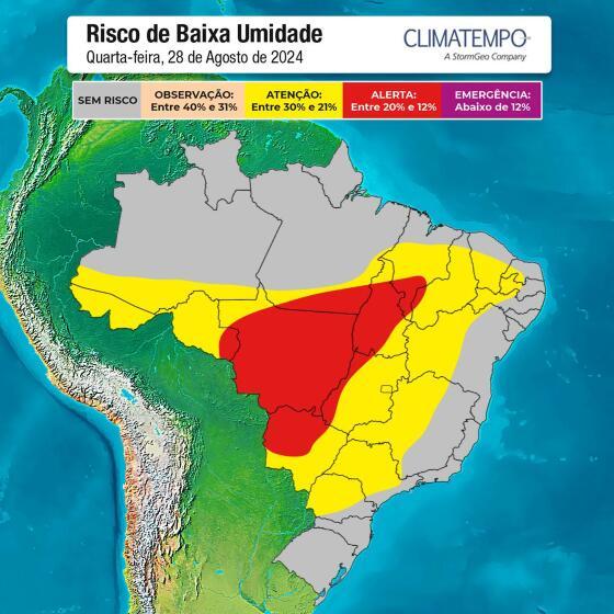 mapa de risco de baixa umidade do ar 