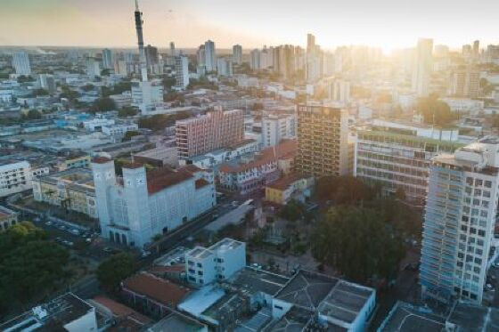 Vista da área central de Cuiabá, cidade mais populosa do Estado