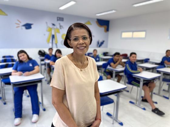 Professora historiadora, Rita de Cássia, do Colégio Estadual Integrado Ilza Therezinha Picolli (CEI)