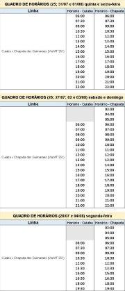 horarios